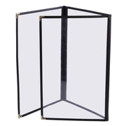 Clear Menu Covers 8.5x11 Black Menu Holder