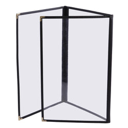 Clear Menu Covers 8.5x11 Black Menu Holder