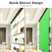 Retractable Green Screen Backdrop Chromakey Panel 7x6ft