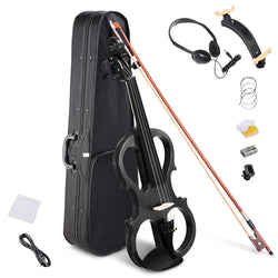 Full Size Electric Violin for Beginners with Headphone Rosin Case