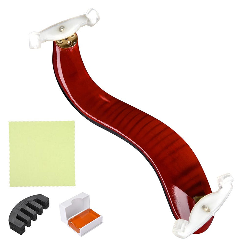 Violin Shoulder Rest 3/4-4/4 Soft Pad Maple Wood