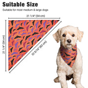 Large Dog Bandanas Washable Triangle Handkerchief Set of 10