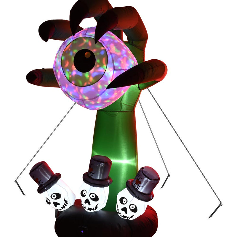 Halloween Inflatable Monster Hand Eyeball Music & 4 Modes