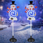 Solar Christmas Pathway Lights with Stake (Santa Snowman Optional)