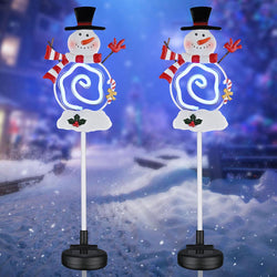 Solar Christmas Pathway Lights with Stake (Santa Snowman Optional)