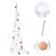 3' LED Cone Christmas Tree with Cotton Balls Battery Operated